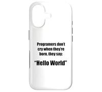 Carcasa para iPhone 17 Programadores Hola Mundo Frase Divertida Geek