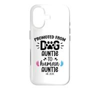 Carcasa para iPhone 17 Promoted from Dog Auntie to Human Auntie 2026 1st Time Aunt