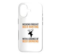 Carcasa para iPhone 17 Pronóstico de Fin de Semana Caza de Ciervos con Cerveza Bebiendo Ciervo