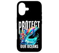 Carcasa para iPhone 17 Protect Our Oceans Rainbow Dolphin Eco Awareness Art