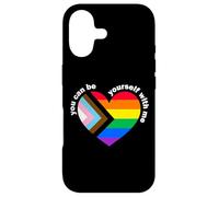Carcasa para iPhone 17 Proud LGBTQ Ally Rainbow Equality Heart Flag Be Yourself