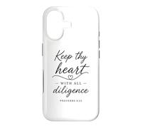 Carcasa para iPhone 17 Proverbios 4:23 Keep Thy Heart with All Diligence Versículo de la Biblia