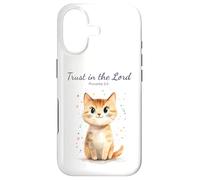 Carcasa para iPhone 17 Proverbs 3:5 Trust in The Lord - Women Girls Cat Verse