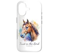 Carcasa para iPhone 17 Proverbs 3:5 Trust in The Lord - Women Girls Horse (White)