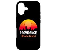 Carcasa para iPhone 17 Providence Rhode Island Vintage Retro Sunset City State USA
