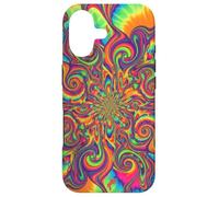 Carcasa para iPhone 17 Psicodélico Tie Dye Remolino Arco Iris Trippy Hippie Boho