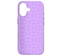 Carcasa para iPhone 17 Purple Lavender Geometric Linked Puzzle Pieces Pattern