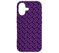 Carcasa para iPhone 17 Purple Lavender Smooth Geometric Oval Circle Chain Pattern