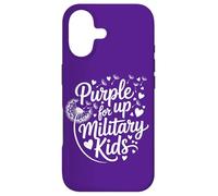 Carcasa para iPhone 17 Purple up for Military Kids Dandelion Month of The Military
