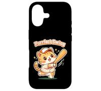 Carcasa para iPhone 17 Purrfect Swing Cute Cat - Bateador de béisbol