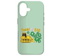 Carcasa para iPhone 17 Pushing My Luck St Patrick's 67 Lucky Numbers Bulldozer para niños