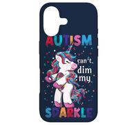 Carcasa para iPhone 17 Puzzle Autism Can't Dim My Sparkle Unicorn Puzzle Concienciación sobre el Autismo