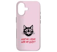 Carcasa para iPhone 17 ¿Qué Estoy Haciendo con mis Vidas? (Funny Cat Graphic)