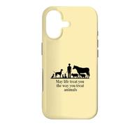 Carcasa para iPhone 17 Que la Vida te trate como tratas a los Animales Defensa Vegana