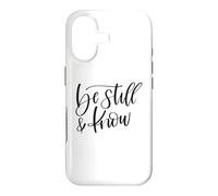 Carcasa para iPhone 17 Quédate quieto y Conoce la fe Cristiana inspiradora