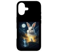 Carcasa para iPhone 17 Rabbit Howling to The Moon Vintage Funny Rabbit
