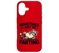 Carcasa para iPhone 17 Raccoon Farting Hombres Mujeres Humor Regalos