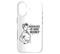 Carcasa para iPhone 17 "Radicalized by Basic Decency Cita Feminista Retro