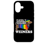Carcasa para iPhone 17 Rainbow LGBT Love Weiners Perros Amor Divertido Hombre Gay Orgullo Diversión