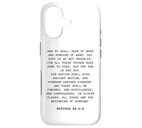 Carcasa para iPhone 17 Rapture & Second Coming Gospel of Jesus - Matthew 24:6-8