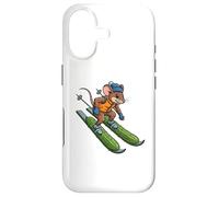 Carcasa para iPhone 17 Ratón Esquí con Pepino Esquís Diversión Deportes De Invierno
