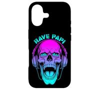 Carcasa para iPhone 17 Rave Papi EDM Music Festival Trippy Skull DJ Auriculares