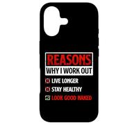 Carcasa para iPhone 17 Razones por Las Que Hago Ejercicio Fitness Entrenamiento Gimnasio motivación Cita