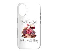 Carcasa para iPhone 17 Read More Books Drink Wine Be Happy Reading & Wine Book Club