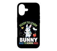 Carcasa para iPhone 17 Ready To Learn Bunny Back To School 2026 Estudiante Niños Niñas