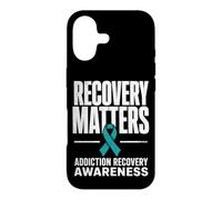 Carcasa para iPhone 17 Recovery Matters Concientización sobre la adicción al Alcohol a Las Drogas Verde Azulado