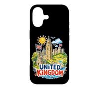 Carcasa para iPhone 17 Recuerdo de Viaje de Castillos con Bandera del Reino Unido