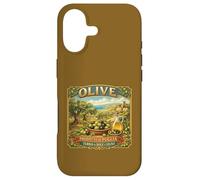 Carcasa para iPhone 17 Recuerdo Vintage del mar mediterráneo con Etiqueta de Caja de Olivo Puglia