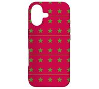 Carcasa para iPhone 17 Red Green Morocco Star Arabic Language Pattern