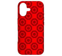 Carcasa para iPhone 17 Red Repeated Octagons Lines Squares Geometric Clean Pattern