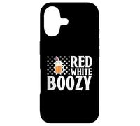 Carcasa para iPhone 17 Red White Boozy Drink Beer American Flag 4th of July