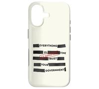 Carcasa para iPhone 17 Redacted Everything is Fine Trust Your Government Political