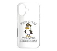 Carcasa para iPhone 17 Regalo de pájaro de Albatros con Texto en inglés Just a Boy Who Loves Airplanes