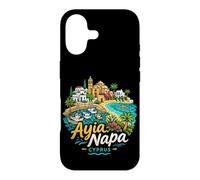 Carcasa para iPhone 17 Regalo de Recuerdo de Viaje de Ayia Napa Chipre Dibujado a Mano