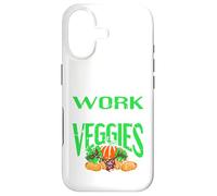 Carcasa para iPhone 17 Regalo Retro Vegano con el Texto I'm Done with Work Let's Eat Veggies