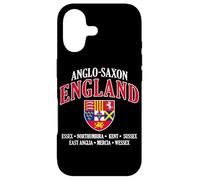 Carcasa para iPhone 17 Reinos de Inglaterra anglosajona Escudo Letras Blancas