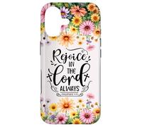 Carcasa para iPhone 17 Rejoice In The Lord Always Bible Verse 4:4 Christian Faith