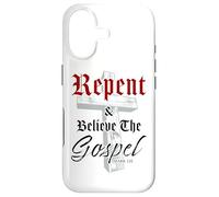 Carcasa para iPhone 17 Repent & Believe The Gospel: Christian Faith Jesus Quote