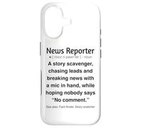 Carcasa para iPhone 17 Reportero de Noticias Divertidas