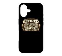 Carcasa para iPhone 17 Retired Not Expired Still Crafting Leather Worker Gift