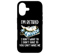 Carcasa para iPhone 17 Retirement Not My Problem Im Retired Dont Have To Cat Coffee