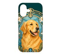 Carcasa para iPhone 17 Retriever Art Nouveau Dog Lover Vintage