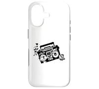 Carcasa para iPhone 17 Retro 80s 90s Boom-Box Vintage Cassette Player Graphic tee