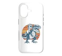 Carcasa para iPhone 17 Retro Aesthetics Unicorn Riding T-Rex Dinosaur Funny