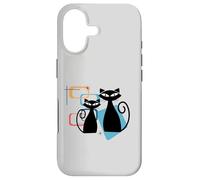 Carcasa para iPhone 17 Retro Atomic Age Mid-Century Twin Cat Vintage Modern Design