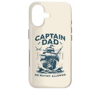 Carcasa para iPhone 17 Retro Capitán Papá Barco Viejo, No Motín Permitido Humor Ambiente